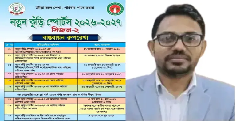 জকিগঞ্জে নতুন কুঁড়ি স্পোর্টস, সন্তানদের খেলাধুলায় পাঠানোর আহ্বান ইউএনওর