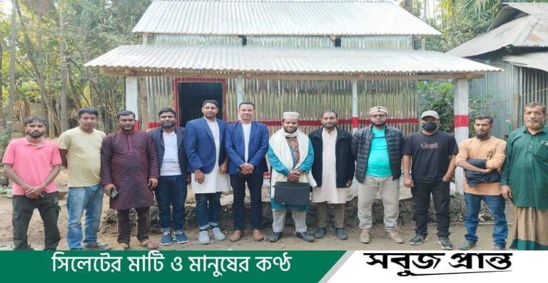 জকিগঞ্জের বীরশ্রীতে মানবিক উদ্যোগে ঘর পেলেন বৃদ্ধা টরই বিবি 