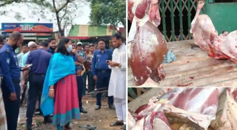 ‎সিলেটে মরা গরুর মাংস বিক্রির চেষ্টা, দোকান সিলগালা