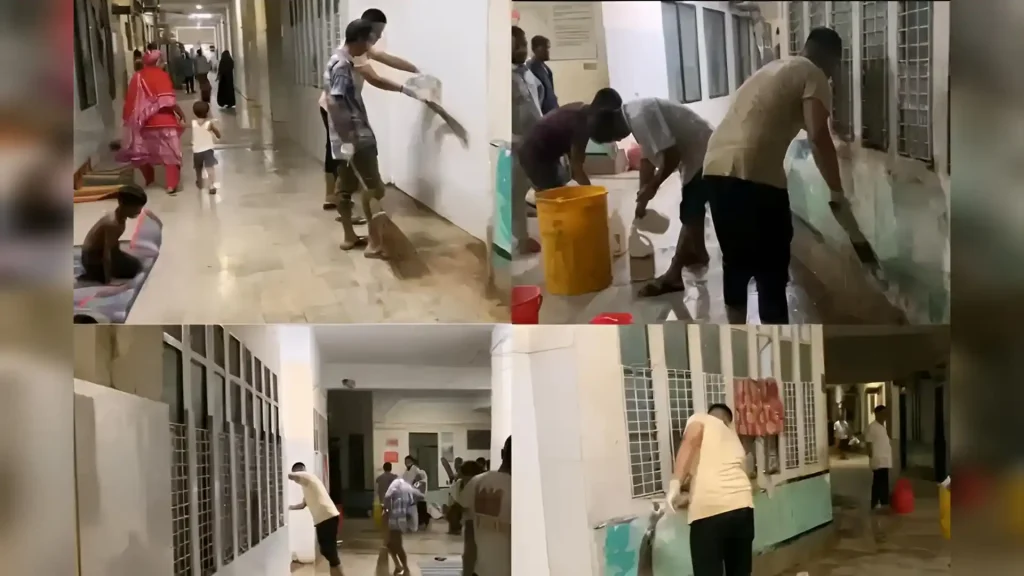 স্বাস্থ্যমন্ত্রী আসছেন, গভীর রাতে ওসমানী মেডিকেলে পরিষ্কার-পরিচ্ছন্নতায় তোড়জোড়