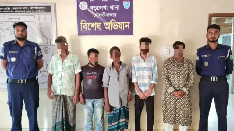 বড়লেখায় পুলিশের পৃথক অভিযানে সাজাপ্রাপ্তসহ ৭ আসামি গ্রেফতার