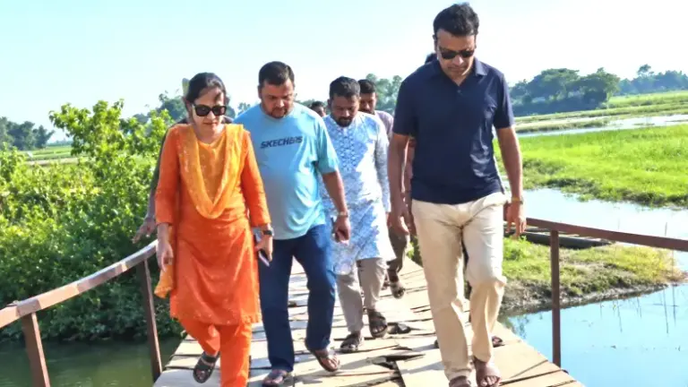 তাহিরপুরে মাটিকাটা এলাকার ঝুঁকিপূর্ণ স্টিল ব্রিজ পরিদর্শনে নবাগত ইউএনও, দ্রুত সংস্কারের আশ্বাস