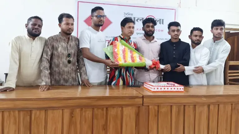 সুনামগঞ্জে দৈনিক কালবেলার চতুর্থ প্রতিষ্ঠাবার্ষিকী উদযাপন