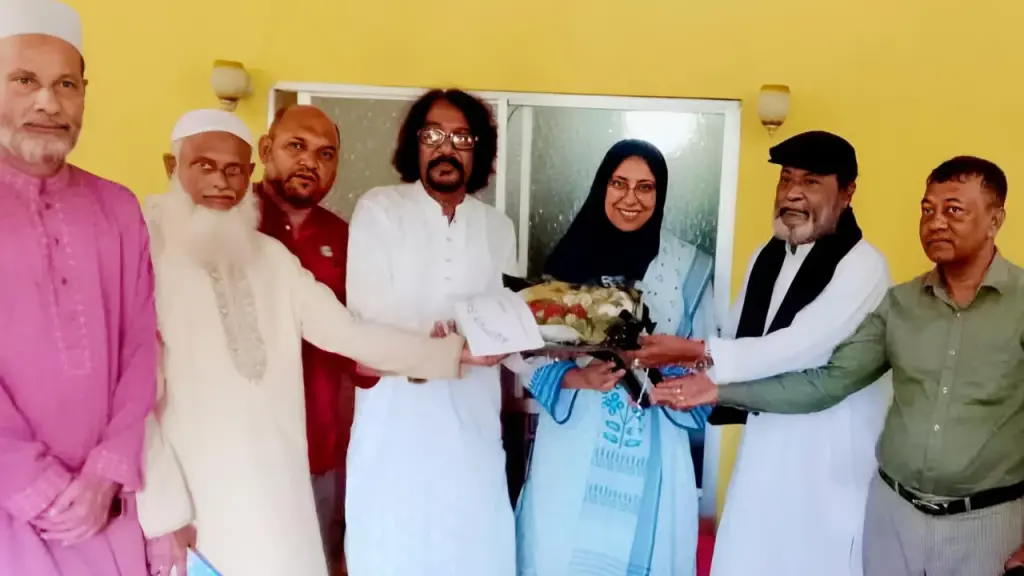 বড়লেখায় বিএনপি সভাপতি আব্দুল হাফিজের সঙ্গে ব্যারিস্টার জহরত আদিব চৌধুরীর সৌজন্য সাক্ষাৎ