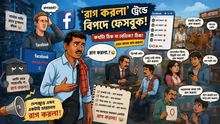 রাগ করলা ট্রেন্ডে বিপদে ফেসবুক,সার্ভার নাকি রাতে চুপচাপ কাঁদে